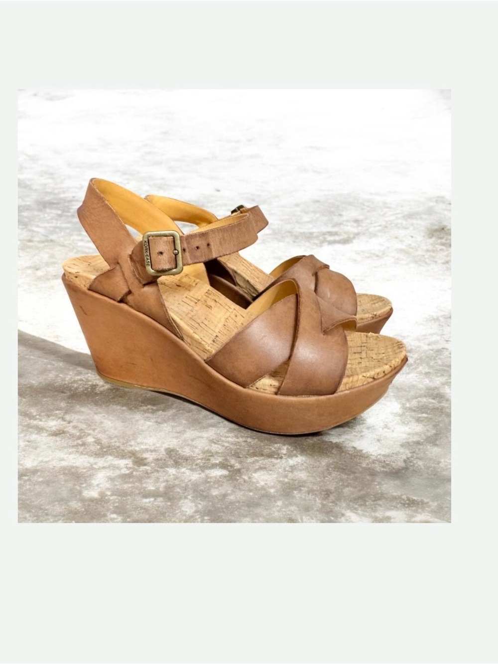 KORK- EASE AVA 2 platform wedge sandals women’s shoes size 7